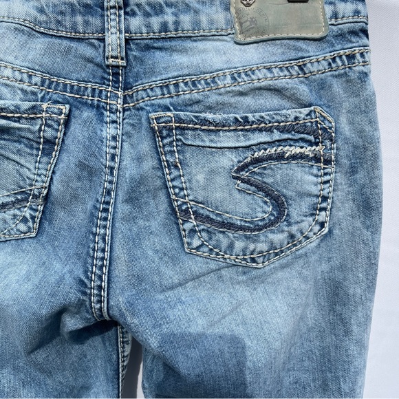 Silver Boyfriend Jeans, Classic Stretch, W25 L29 (measures 32" inseam) - Picture 5 of 13